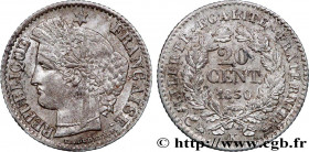 II REPUBLIC
Type : 20 centimes Cérès, IIe République 
Date : 1850 
Mint name / Town : Bordeaux 
Quantity minted : 343988 
Metal : silver 
Millesimal f...