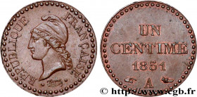 II REPUBLIC
Type : Un centime Dupré, IIe République 
Date : 1851 
Mint name / Town : Paris 
Quantity minted : 4992970 
Metal : bronze 
Diameter : 18  ...