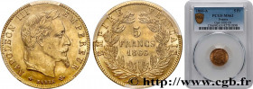 SECOND EMPIRE
Type : 5 francs or Napoléon III, tête laurée 
Date : 1866 
Mint name / Town : Paris 
Quantity minted : 1948610 
Metal : gold 
Millesimal...