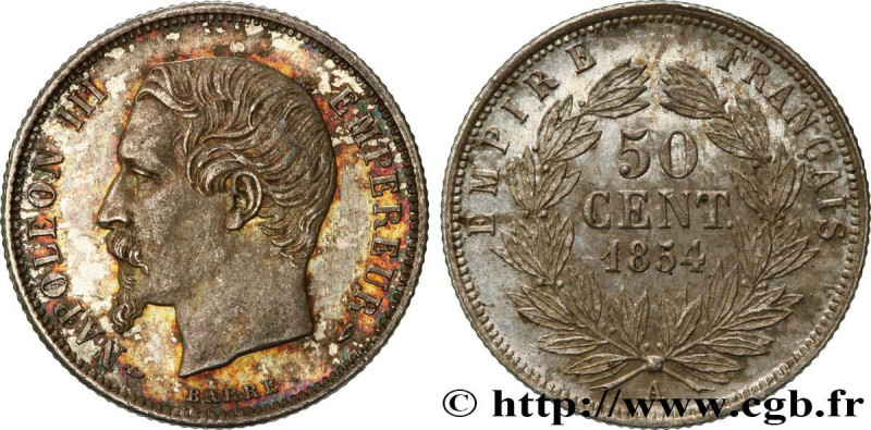 SECOND EMPIRE
Type : 50 centimes Napoléon III, tête nue 
Date : 1854 
Mint name ...