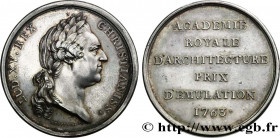 LOUIS XV THE BELOVED
Type : Médaille, Prix d’émulation, Académie royale d’Architecture 
Date : 1763 
Metal : silver 
Diameter : 41,5  mm
Weight : 31,8...