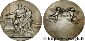 LOVE AND MARRIAGE
Type : Médaille de mariage 
Date : n.d. 
Metal : silver 
Diameter : 40,5  mm
Engraver : Daniel Dupuis (1849-1899) 
Weight : 31,97  g...
