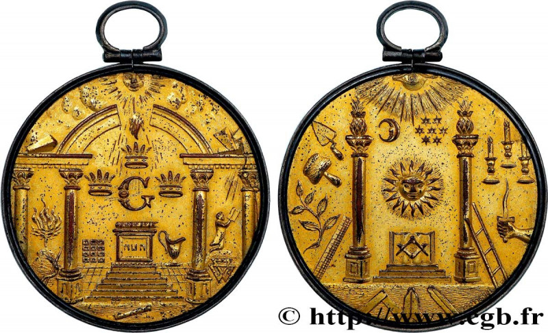 FREEMASONRY
Type : Médaille franc-maçonnique, G couronné 
Date : n.d. 
Metal : g...