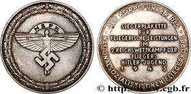 THIRD REICH
Type : Médaille, Performances aéronautiques, Nationalsozialistisches Fliegerkorps 
Date : 1943 
Metal : silver plated bronze 
Diameter : 5...