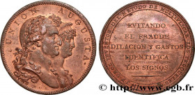 SPAIN - KINGDOM OF SPAIN - CHARLES IV
Type : Médaille, Union Augusta 
Date : 1801 
Metal : copper 
Diameter : 39,5  mm
Weight : 26,13  g.
Edge : inscr...