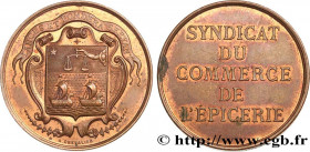PROFESIONAL ASSOCIATIONS - TRADE UNIONS
Type : COMMERCE DE L'EPICERIE 
Date : n.d. 
Metal : bronze 
Diameter : 30  mm
Orientation dies : 12  h.
Weight...