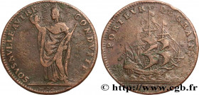 CORPORATIONS
Type : Les porteurs de grains 
Date : 1703 
Metal : red copper 
Diameter : 28  mm
Orientation dies : 6  h.
Weight : 6,75  g.
Edge : lisse...