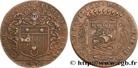 NANTES (ALDERMANS AND MAYORS OF...)
Type : Louis Mesnard, sieur du Pavillon 
Date : 1682 
Metal : copper 
Diameter : 27  mm
Orientation dies : 6  h.
W...