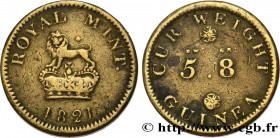 ENGLAND - COIN WEIGHT
Type : Poids monétaire pour la guinée 
Date : 1821 
Metal : brass 
Diameter : 20  mm
Orientation dies : 12  h.
Weight : 8,25  g....