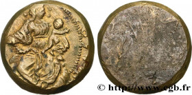 ITALY - GENOA - MONETARY WEIGHT
Type : Poids monétaire pour le quart d’écu de Gênes 
Date : (1720) 
Date : n.d. 
Metal : brass 
Diameter : 21  mm
Weig...