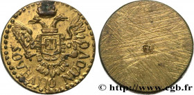 ITALY - MONETARY WEIGHT
Type : Poids monétaire pour le souverain du XIXe siècle 
Date : n.d. 
Metal : brass 
Diameter : 23,5  mm
Orientation dies : 6 ...