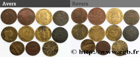 LOTS
Type : Lot de jetons à identifier 
Date : n.d. 
Metal : copper 
Diameter : 31,5  mm
Orientation dies : 6  h.
Weight : 54  g.
Edge : lisse 

Grade...