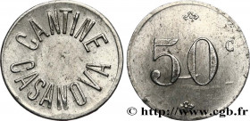 MILITARY JETONS, TOKENS AND COINS
Type : 50 CENTIMES 
Date : n.d. 
Metal : aluminium 
Diameter : 25,5  mm
Orientation dies : 12  h.
Weight : 1,05  g.
...