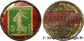 POSTAGE STAMPS AS CURRENCY
Type : Timbre 5 Centimes 
Date : n.d. 
Mint name / Town : Lorient 
Metal : iron 
Diameter : 32,5  mm
Orientation dies : 10 ...