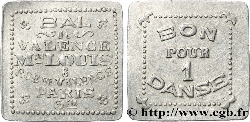 FEASTS AND COINS MINTED FOR BALLS
Type : BON POUR 1 DANSE 
Date : n.d. 
Mint nam...