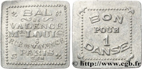 FEASTS AND COINS MINTED FOR BALLS
Type : BON POUR 1 DANSE 
Date : n.d. 
Mint name / Town : Paris 
Metal : aluminium 
Diameter : 26,5  mm
Orientation d...