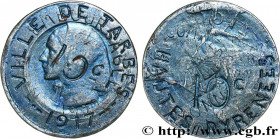 TOWNS AND TOWN HALLS
Type : 10 Centimes 
Date : 1917 
Mint name / Town : Tarbes 
Metal : iron 
Diameter : 26,5  mm
Orientation dies : 6  h.
Weight : 4...