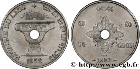 LAOS
Type : Essai Piefort de 50 Cents 
Date : 1952 
Mint name / Town : Paris 
Quantity minted : 104 
Metal : aluminium 
Diameter : 31  mm
Orientation ...