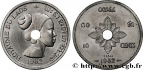 LAOS
Type : Essai Piefort de 10 Cents 
Date : 1952 
Mint name / Town : Paris 
Quantity minted : 104 
Metal : aluminium 
Diameter : 23  mm
Orientation ...