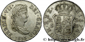 SPAIN
Type : 2 Reales Ferdinand VII 
Date : 1833 
Mint name / Town : Séville 
Quantity minted : - 
Metal : silver 
Diameter : 25,5  mm
Orientation die...