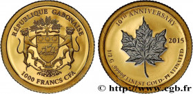 GABON
Type : 1000 Francs CFA Proof Érable 
Date : 2015 
Mint name / Town : Paris 
Quantity minted : - 
Metal : gold 
Millesimal fineness : 999  ‰
Diam...