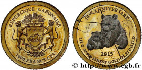 GABON
Type : 1000 Francs CFA Proof Panda 
Date : 2015 
Mint name / Town : Paris 
Quantity minted : - 
Metal : gold 
Millesimal fineness : 999  ‰
Diame...