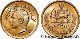 IRAN
Type : 2 1/2 Pahlavi Shah Mohammad Reza Pahlavi MS 2536 
Date : (1977) 
Quantity minted : - 
Metal : gold 
Millesimal fineness : 900  ‰
Diameter ...