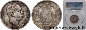 ITALY
Type : 1 Lire Humbert Ier 
Date : 1887 
Mint name / Town : Milan 
Quantity minted : 15000000 
Metal : silver 
Millesimal fineness : 835  ‰
Diame...