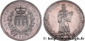 SAN MARINO
Type : 5 Lire 
Date : 1898 
Mint name / Town : Rome 
Quantity minted : 18000 
Metal : silver 
Millesimal fineness : 900  ‰
Diameter : 37  m...