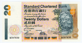 Hong Kong Standard Chartered Bank 20 Dollars 1997
P# 285b; N# 211321; # B397830; UNC