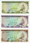 Maldives 2 - 5 - 10 Rufiyaa 1983
P# 9a - 10a - 11a; UNC