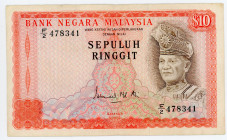 Malaysia 10 Ringgit 1976 - 1980 (ND)
P# 15; N# 214952; F/2 478341; VF+