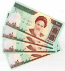Iran 4 x 1000 Rials 1992 (ND)
P# 143d; N# 203701; UNC
