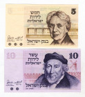 Israel 5-10 Lira 1973 (5733)
P# 38, 39; UNC