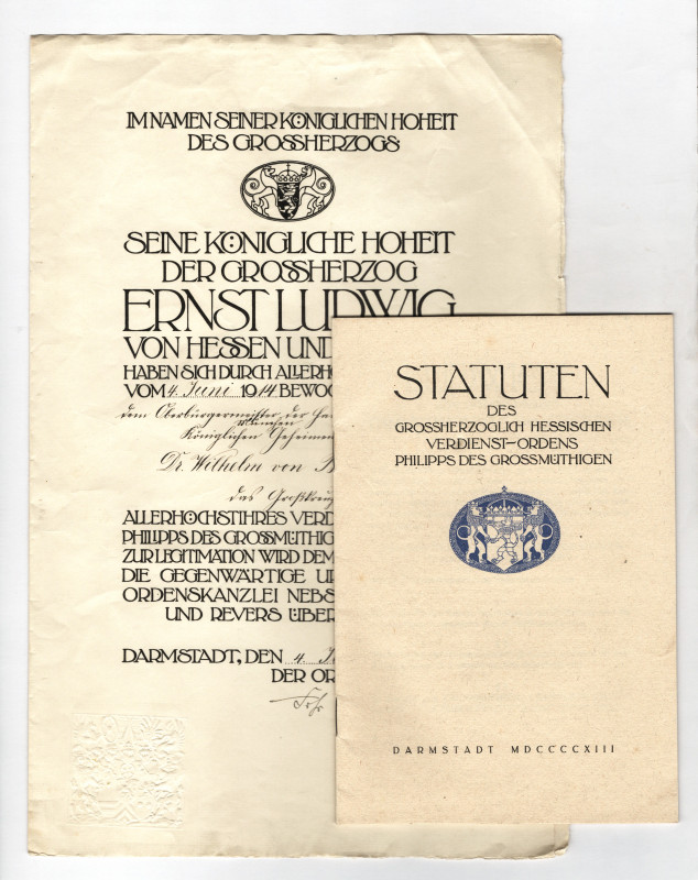 Germany - Empire Ernst Ludwig Charter and Sheet with Congreve 1914
AUNC