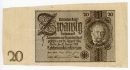 Germany - Weimar Republic 20 Reichsmark 1929 w/o SN
Ro# 174d; VF