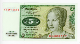 Germany - FRG 5 Deutsche Mark 1980
P# 30b; N# 207879; # B4409155T; UNC