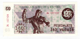 Albania 50 Lek 1992 (ND)
P# 50a; N# 243575; # 127426; UNC