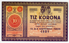 Austria 10 Kronen / 10 Korona 1916 Lagergeld
Campbell 1347; POW - CSOT; UNC