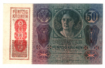 Austria 50 Kronen 1914 - 1919
P# 54a; N# 206944; # 332479; UNC