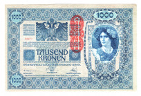 Austria 1000 Kronen 1902 - 1919
P# 59a; N# 206950; # 92211; Large; UNC