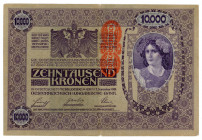 Austria 10000 Kronen 1919 (1918)
P# 64; N# 206254; # 02595 1053; VF-XF