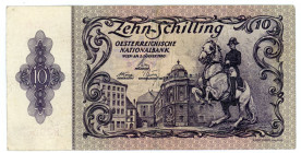 Austria 10 Schilling 1950 Second Issue
P# 128; N# 295465; # 639064; VF