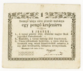 Hungary Rozsnyó 1 Pengo 1849 Error Note
N# 219238; Typ Error - "Vizsza"; VF