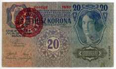 Hungary 20 Korona 1920 (1913)
P# 20; N# 216324; # 294606 1091; XF