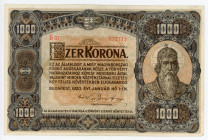 Hungary 1000 Korona 1920
P# 66a; N# 204381; # B07 632712; AUNC