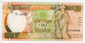 Malta 20 Lira 1967 (1994)
P# 48a; N# 217296; #D/9 719066; XF