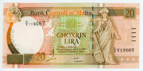 Malta 20 Lira 1967 (1994)
P# 48a; N# 217296; #D/9 719067; XF