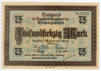 Memel 75 Mark 1922
P# 8; N# 204940; UNC