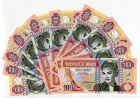 Monaco 10 x 100 Francs 2019 Specimen "Grace Kelly" With Same Number
Fantasy Banknote; Limited Edition; Made by Matej Gábriš; BUNC